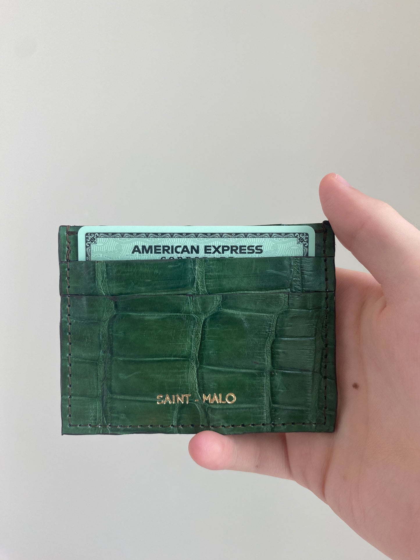 Tarjetero Verde Cocodrilo